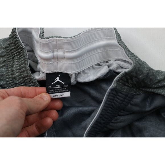 Vintage Y2K Nike Air Jordan Mens XL Jumpan Wide Leg Sweatpants Pants Gray Silver - Picture 8 of 14